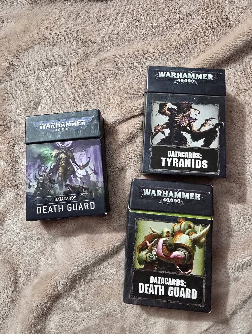 Warhammer 40K Datacards  3 Sets Tyranids And Death Guards Packs